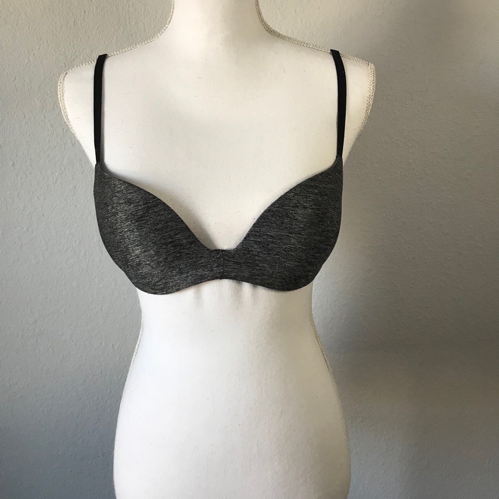 PINK Victoria's Secret Gray Padded Push Up Bra